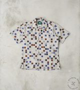 Gitman Vintage Alexander Girard Grey Small Squares Camp