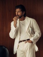 Buck Mason White Chateau Cotton Linen Carry-On Jacket