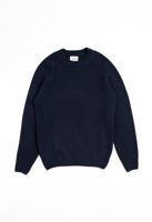 Blackhorse Lane Ateliers LAMBSWOOL CREW NECK JUMPER NAVY