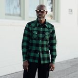 The Flat Head FN-SNW-101L Block Check Flannel Western Shirt