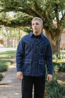 Iron Heart 10oz Selvedge Denim Blanket Lined Chore Jacket