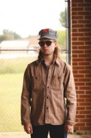 Studio D'Artisan Kaki-Kyuko Selvedge Denim Work Shirt