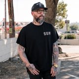 Schaeffer's Garment Hotel Cycle Varsity Drop Shoulder Raw Sleeve Tee