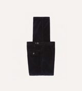 Drake's Navy Cotton Corduroy Games Trousers
