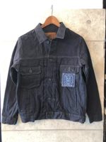 Oni Denim ONI02516-14BLK 14oz Oni Denim (Weft: Black) 2nd Type Jacket with handwarmers