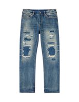 Evisu Seagull Print Distressed Jeans #2020