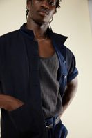 Indi + Ash REVERSIBLE LAKE CAMP OVERSHIRT iron/indigo