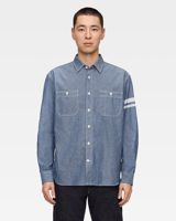 Momotaro TRIPLE STITCH L/S CHAMBRAY SHIRT(TWO STRIPES)