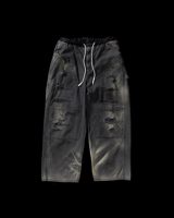Anachronorm REMAKED DOUBLE KNEE DUCK PAINTER PANTS BLACK