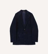 Drake's Navy Cotton Corduroy Field Games Blazer