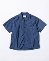 Anachronorm VENTILATED S/S OPEN COLLER SHIRTS BLUE