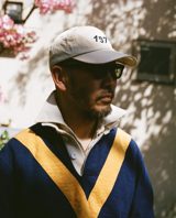 Drake's and Yellow Chevron Flamé Cotton Rugby Shirt