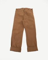 Warehouse Lot 1228 - 1874 3-Pocket Greenebaum Heavy Leather Bound Overall Trousers
