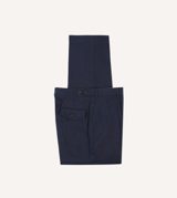 Drake's Navy Antique Linen Games Trousers