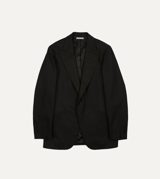 Drake's Black Barathea Wool Dinner Jacket