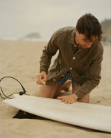 Drake's Brown Linen Five-Pocket Chore Jacket
