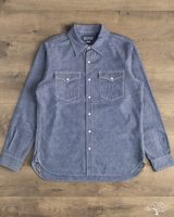Iron Heart IHSH-13-BLU - 10oz Selvedge Chambray Single Yoke Western Shirt