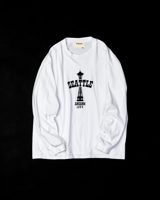 Anachronorm SPACE NEEDLE DAMAGED L/S T-S WHITE