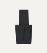Drake's Dark Grey Fresco® Wool Single-Pleat Trouser