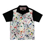 Dry Bones Print 2tone Italian Collar Shirt“J.POLLOCK”