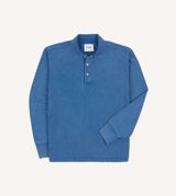 Drake's Cotton Jersey Long-Sleeve Polo Shirt