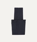 Drake's Navy Cotton Drawstring Trousers
