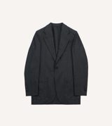 Drake's Grey Wool Flannel Tailored Jacket