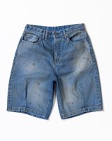 Anachronorm 80's 5POCKET DENIM HEM TUCK SHORT PANTS INDIGO (AGING)