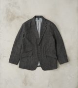ts(s) Single Breasted 2-Button Jacket - Neps Virgin Wool Tweed Cloth
