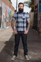 3sixteen + 40BSP 16.5oz Caustic Wave Denim