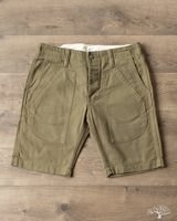 Pure Blue Japan 1179-OLV Sulfur Dyed Herringbone Work Shorts