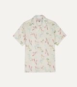 Drake's Mayumi Y. for Drake’s Print Cotton Camp Collar Short Sleeve Shirt