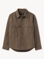 Buck Mason Golden Brown Gun Club Check Wool Plaid CPO Jacket