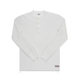 Iron Heart IHTL-1213-WHT Waffle Knit Long Sleeved Thermal Henley