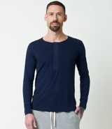 Merz b. Schwanen 102 Loopwheeled Maco-Imit Long Sleeve Henley