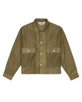 Brain Dead Cropped Nylon Button Up Shirt