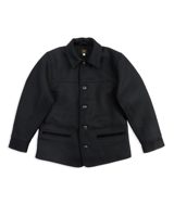 Black Sign 1930s Wool Melton Duce Coat