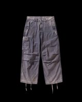Anachronorm BACK SATIN AGING MILITARY FLAP PANTS NAVY