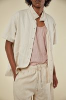 Indi + Ash REVERSIBLE LAKE CAMP OVERSHIRT natural