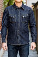 The Flat Head FN-SDW-001L Denim Western Shirt