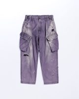 Anachronorm REMAKED HERRINGBONE COMBAT CARGO TROUSERS CHARCOAL