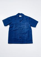 Samurai Jeans SOS26-ARS（藍刺し子ラティスオープンカラーシャツ）