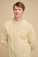 Community Clothing Mens Hand Knit Aran Sweater
