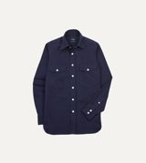Drake's Cotton Twill Two-Pocket Work Shirt