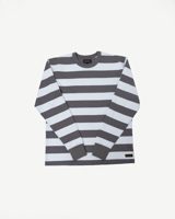 Iron Heart IHTB-01-GRY-WHT - 11oz Cotton Knit Long-Sleeved Sweater