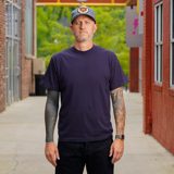 Iron Heart IHT-1610L-NVY 6.5oz Loopwheel Crew Neck T-Shirt