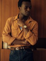 Buck Mason Burnt Orange Sunset Rayon Western Shirt