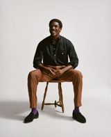 Drake's Cotton Mandarin Collar Shirt