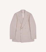 Drake's Pink Tussah Silk-Linen Double-Breasted Tailored Jacket