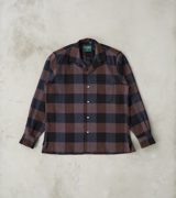 Gitman Vintage Japanese Brushed Waffle Dobby Check LS Camp